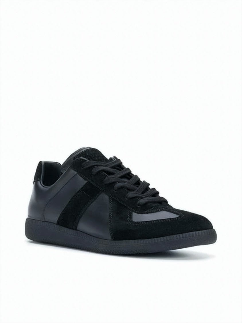 Maison Margiela Low-Top Black Calf Leather Sneakers