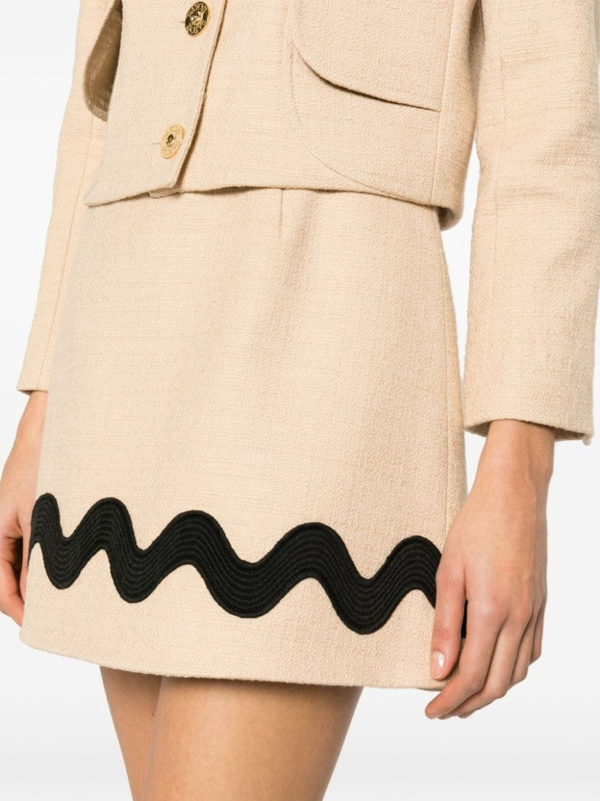 Patou Thigh-Length Sand Beige Skirt