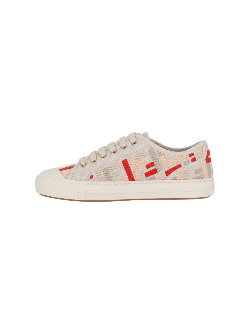 Fendi "Domino" Sneakers – Beige