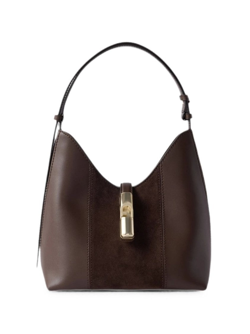 Furla Structured Gold-Tone Clasp Handbag