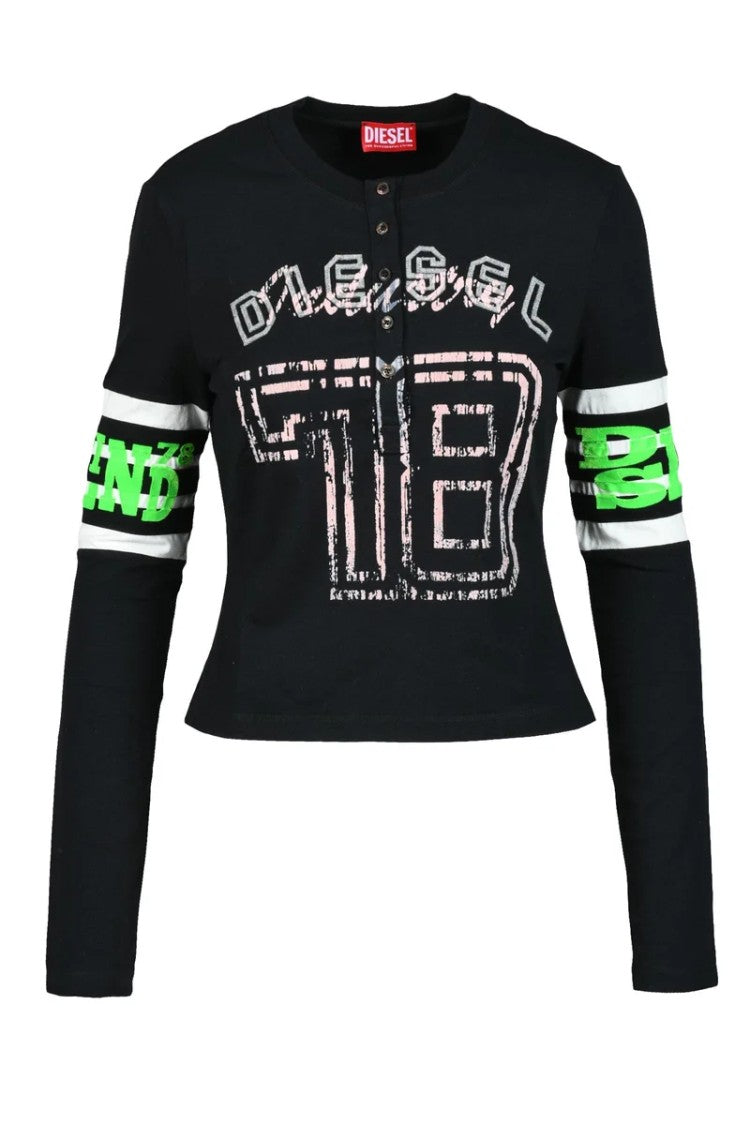 Diesel Henley T-Shirt - Black