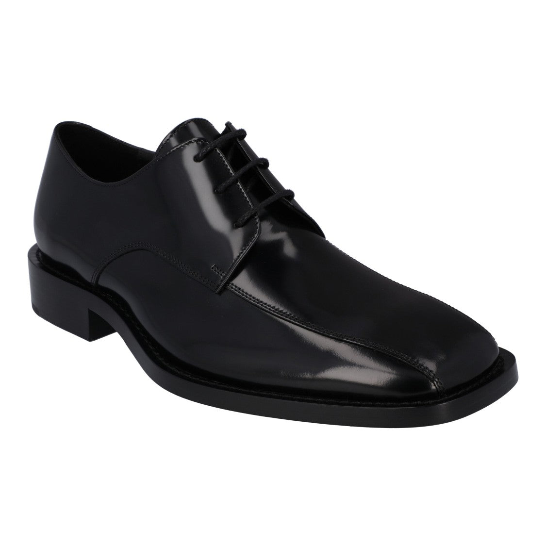 Balenciaga Rim Hi-Shine Derby Shoes Black