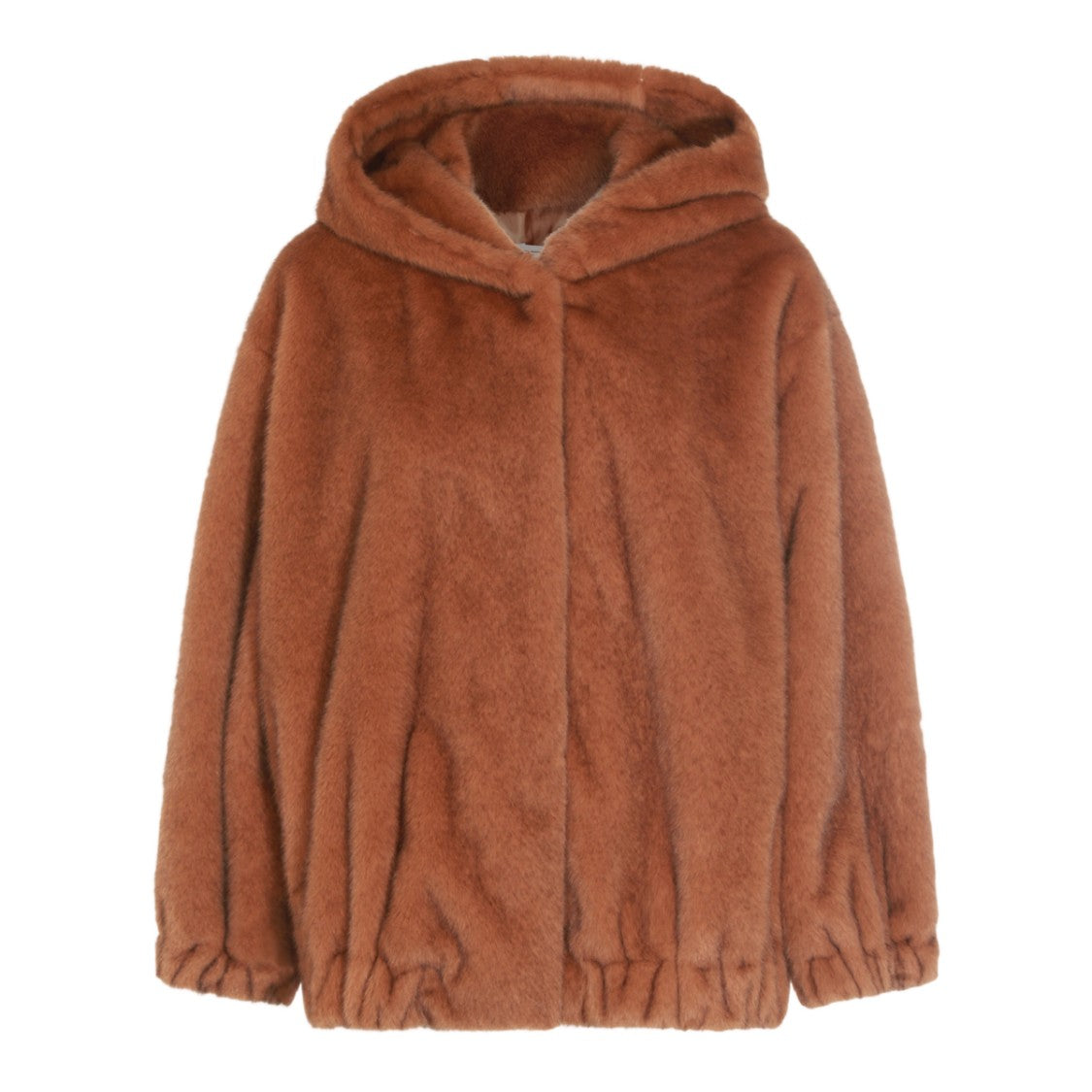 Antonelli Firenze Short Relaxed-Fit Brown Coat With Hood