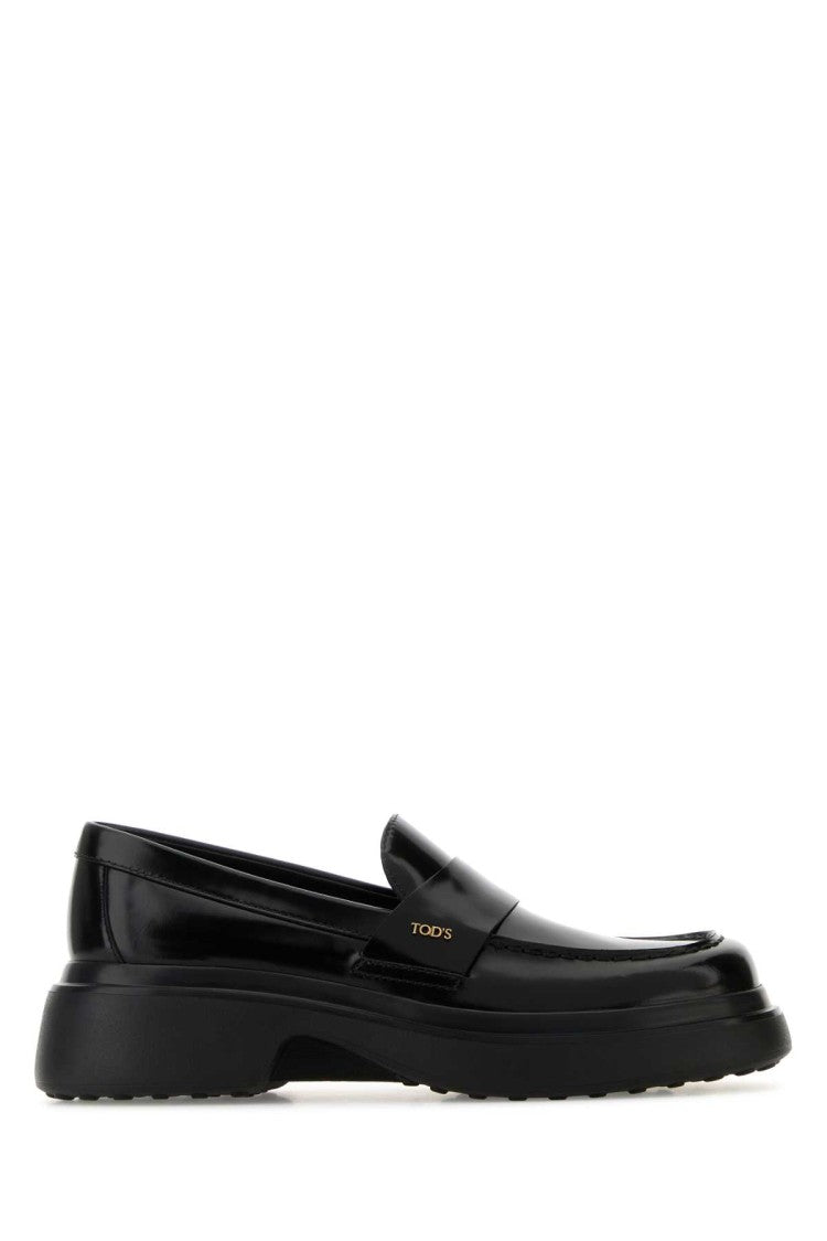 Tod's Black Leather Loafers