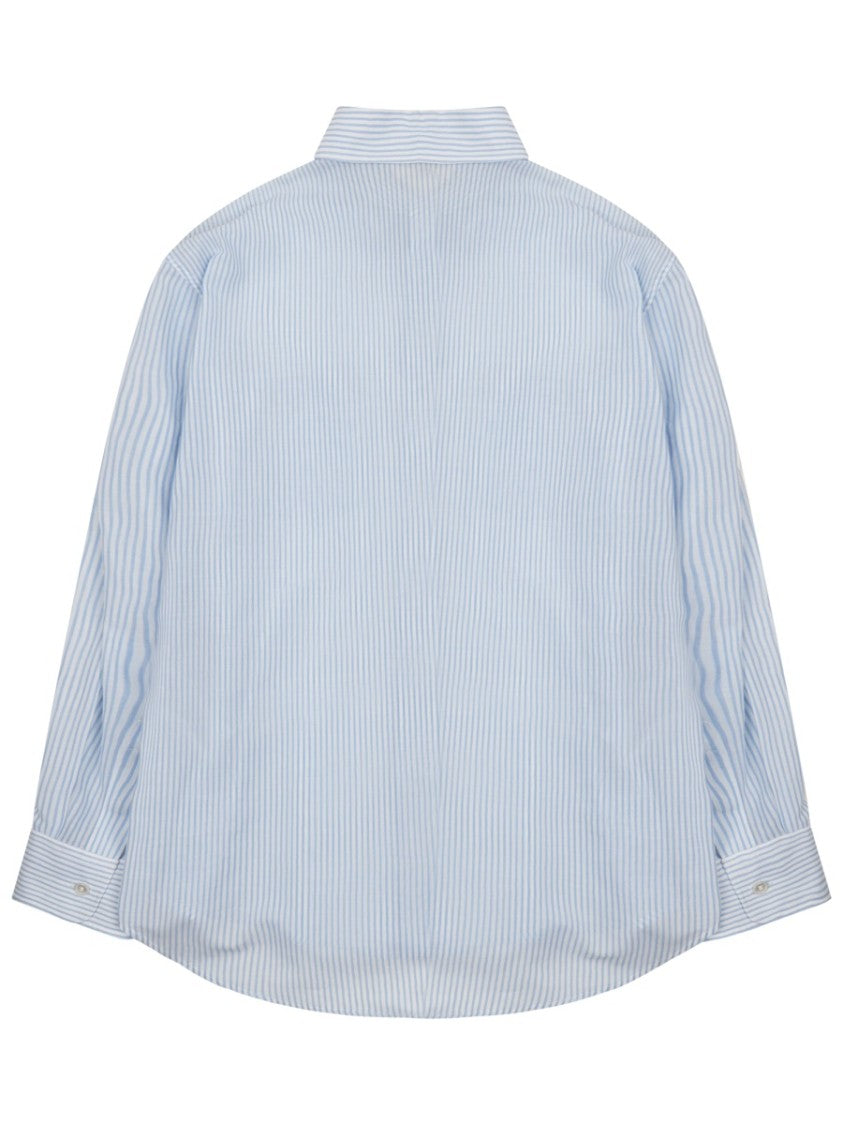 Celine Striped Long-Sleeved Cotton Shirt