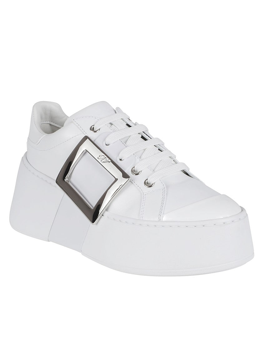 Roger Vivier Chunky Sole Sneakers With Oversized Metallic Buckle