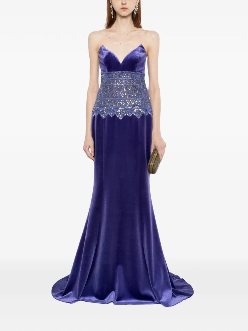 Saiid Kobeisy Strapless Dress With Embroidered Detailing