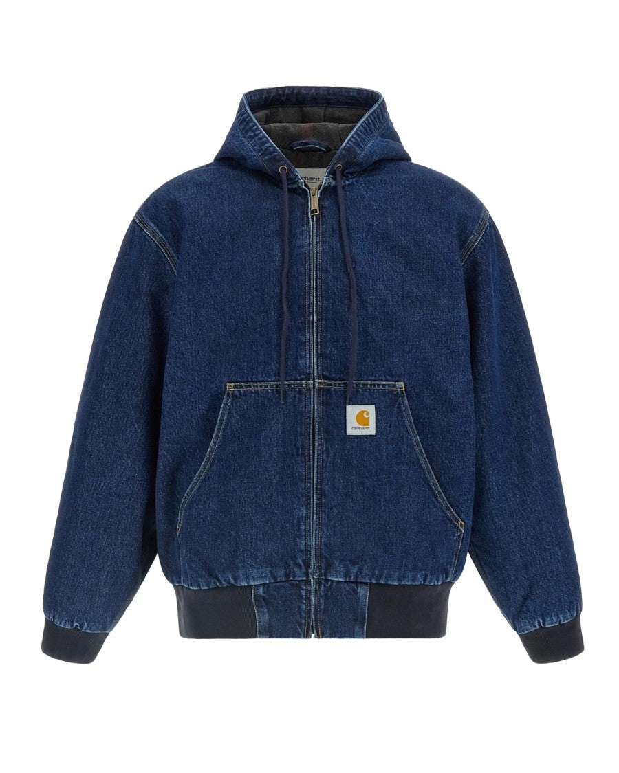 Carhartt Wip Og Active Jacket In Heavy Cotton Denim With Quilted Sleeves