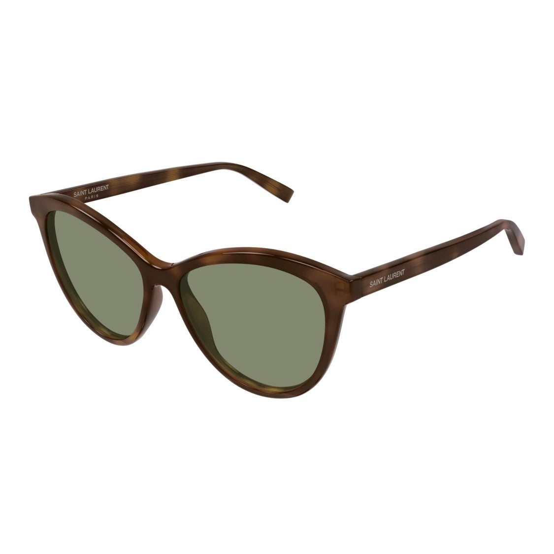 Saint Laurent Rounded Cat-Eye Sunglasses With Tortoiseshell Pattern