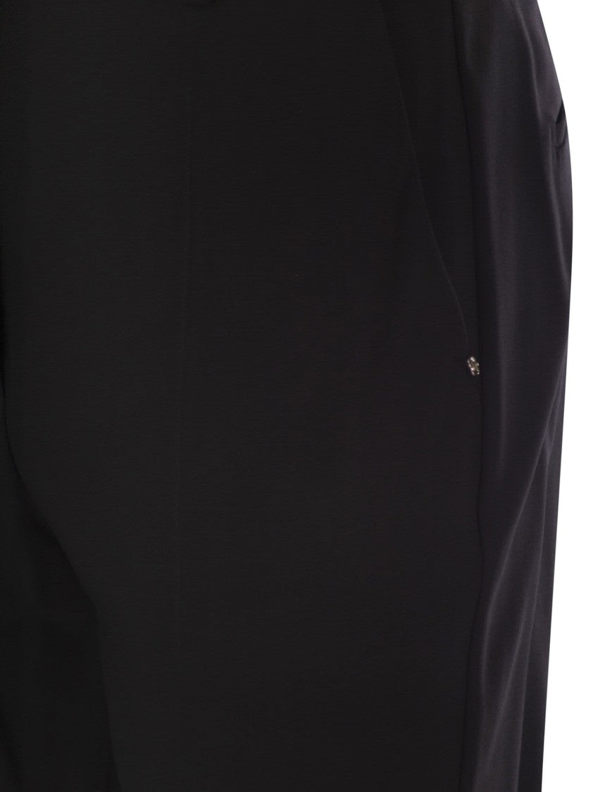 Sportmax Fitted Flared Trousers With Masculine Tailoring Inspired Design