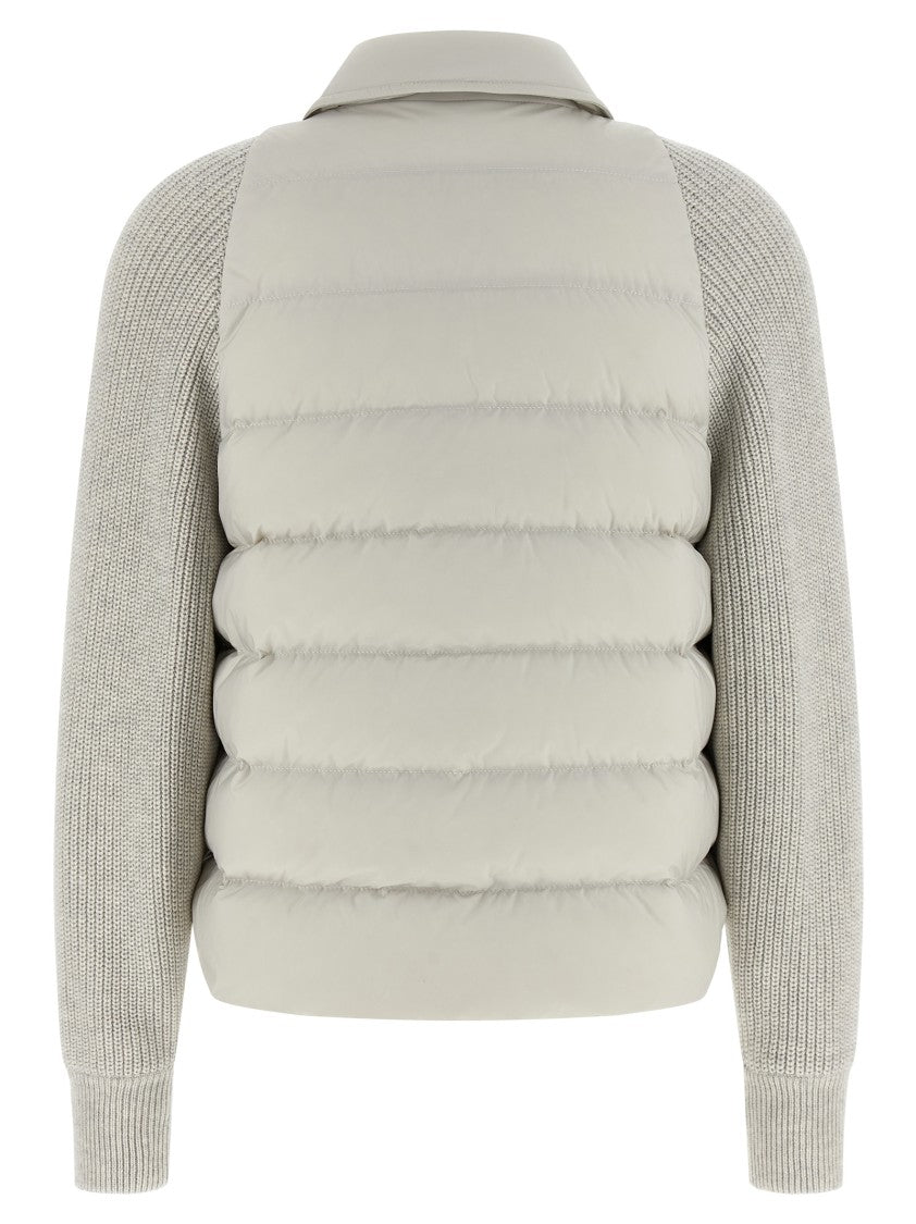 Brunello Cucinelli Shiny Flap Detail Down Jacket