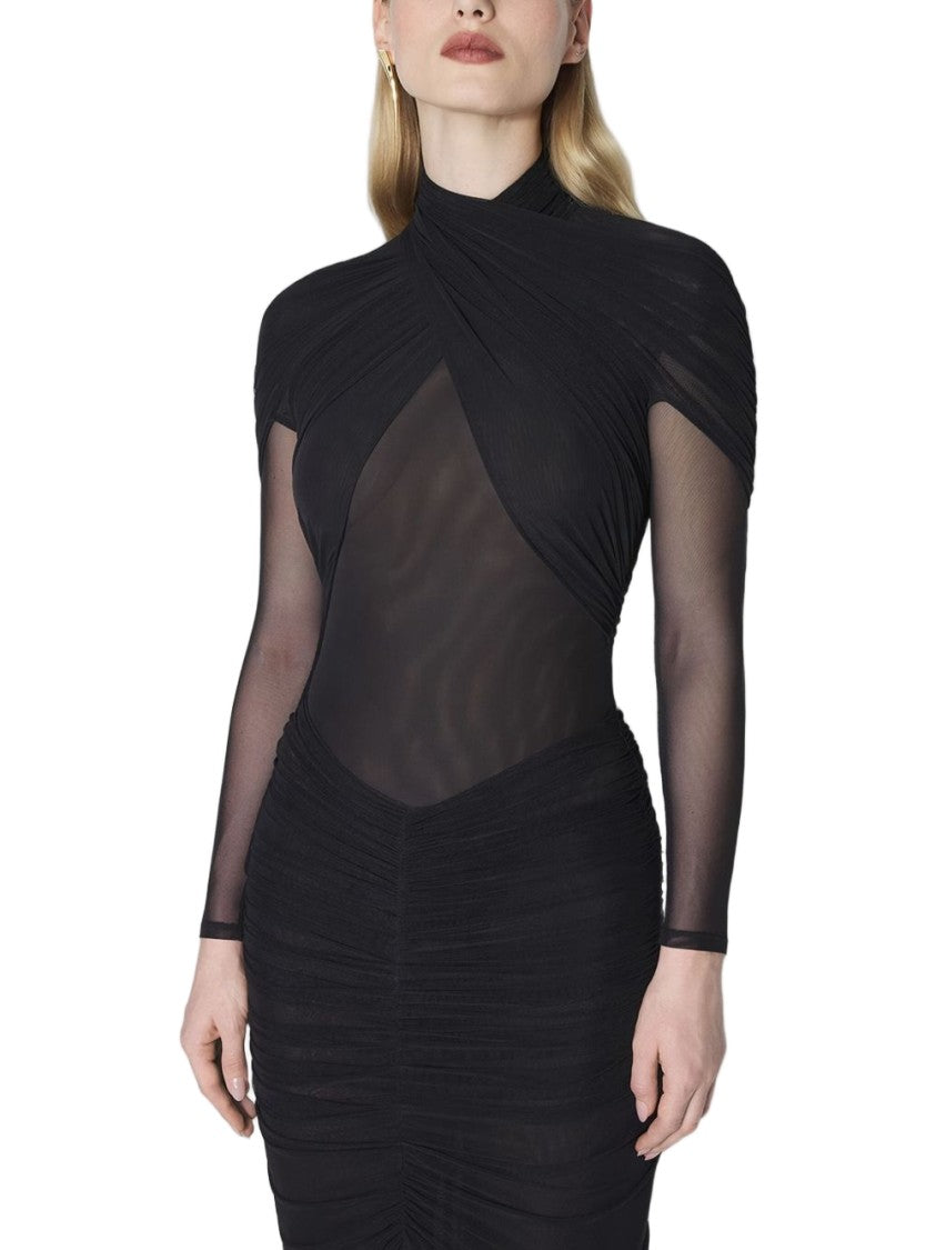 Mugler High Neck Dress