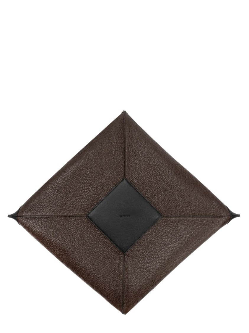 Yuzefi Geometric 100% Leather Wonton Bag By Yuzefi