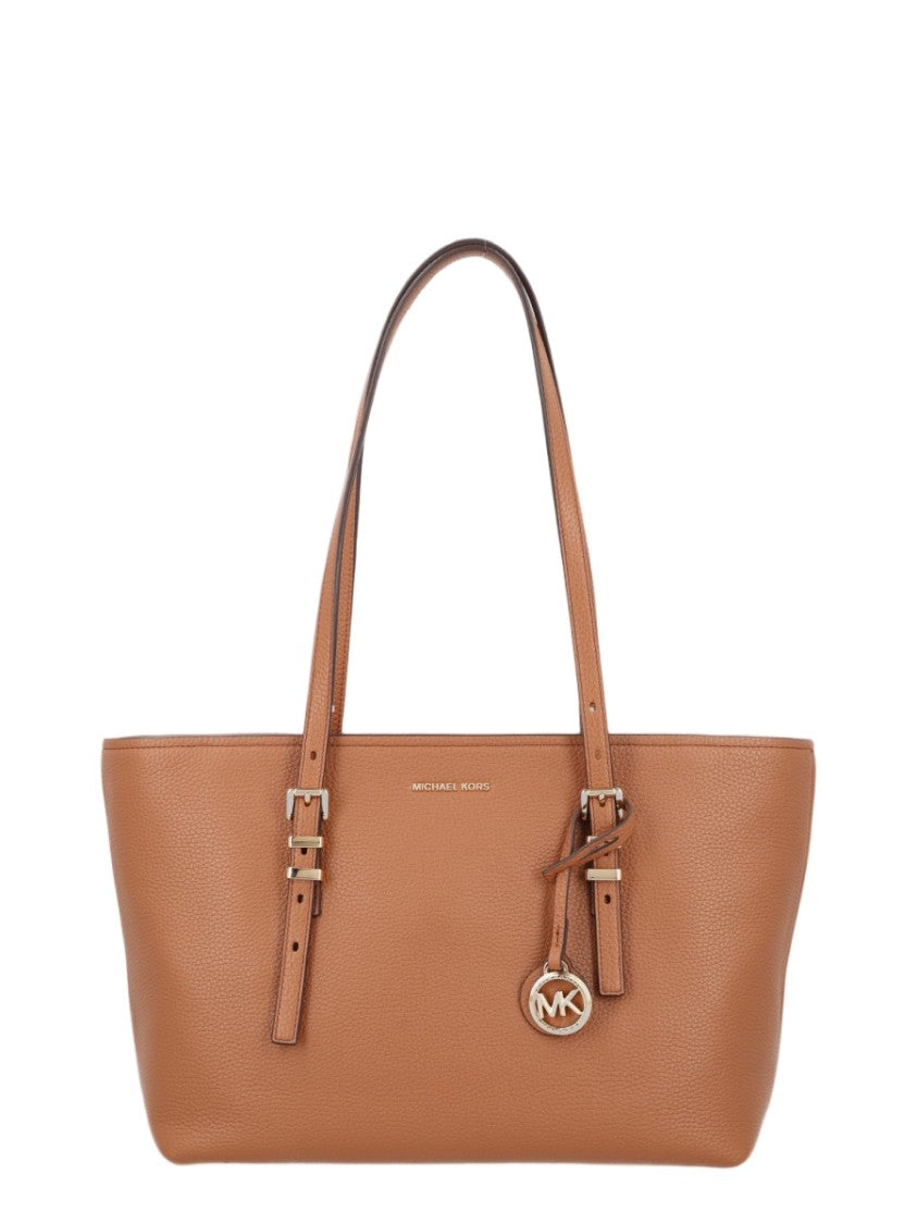Michael Michael Kors Brown Structured Adjustable-Strap Leather Shoulder Bag