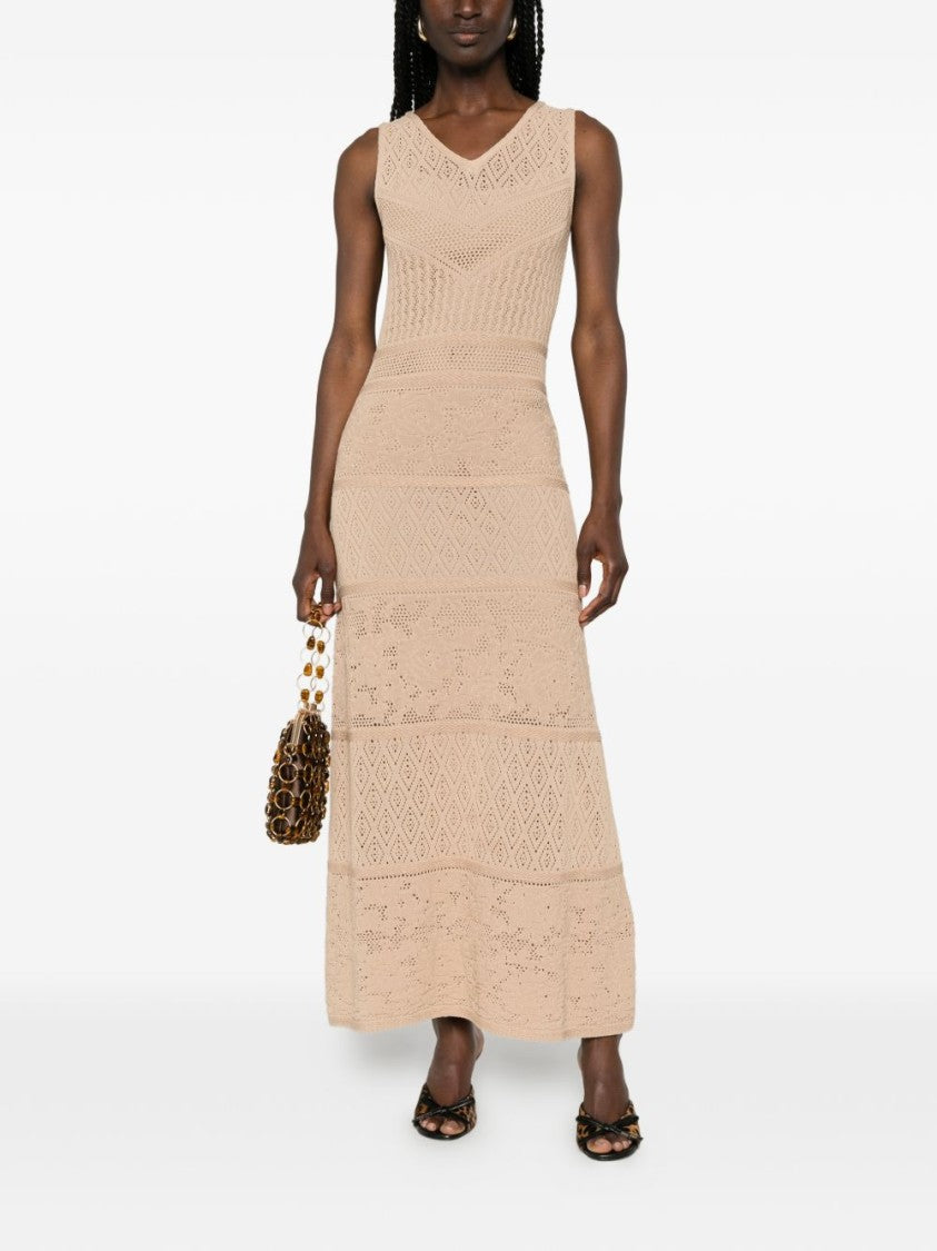 Blugirl Geometric Pattern Sleeveless Maxi Dress