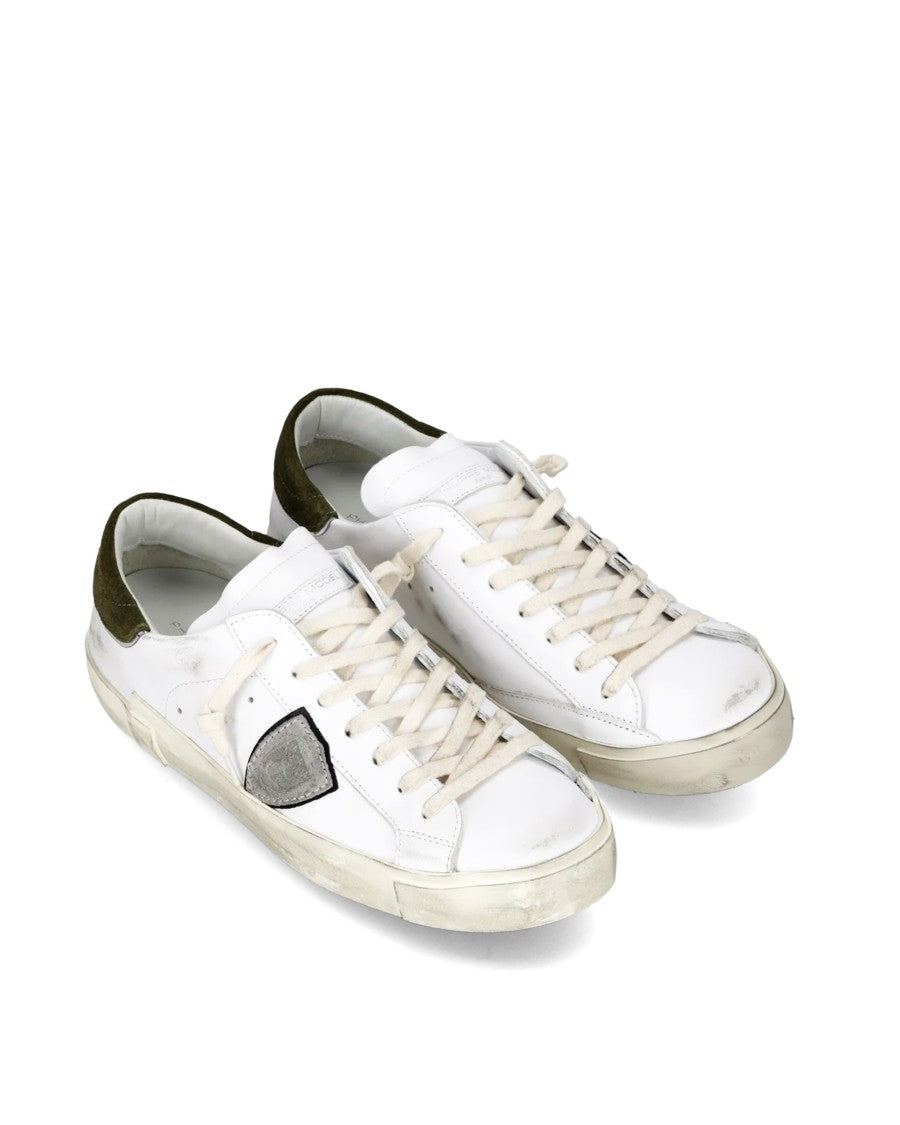 Philippe Model Men's Prsx Low Sneakers In White/Green