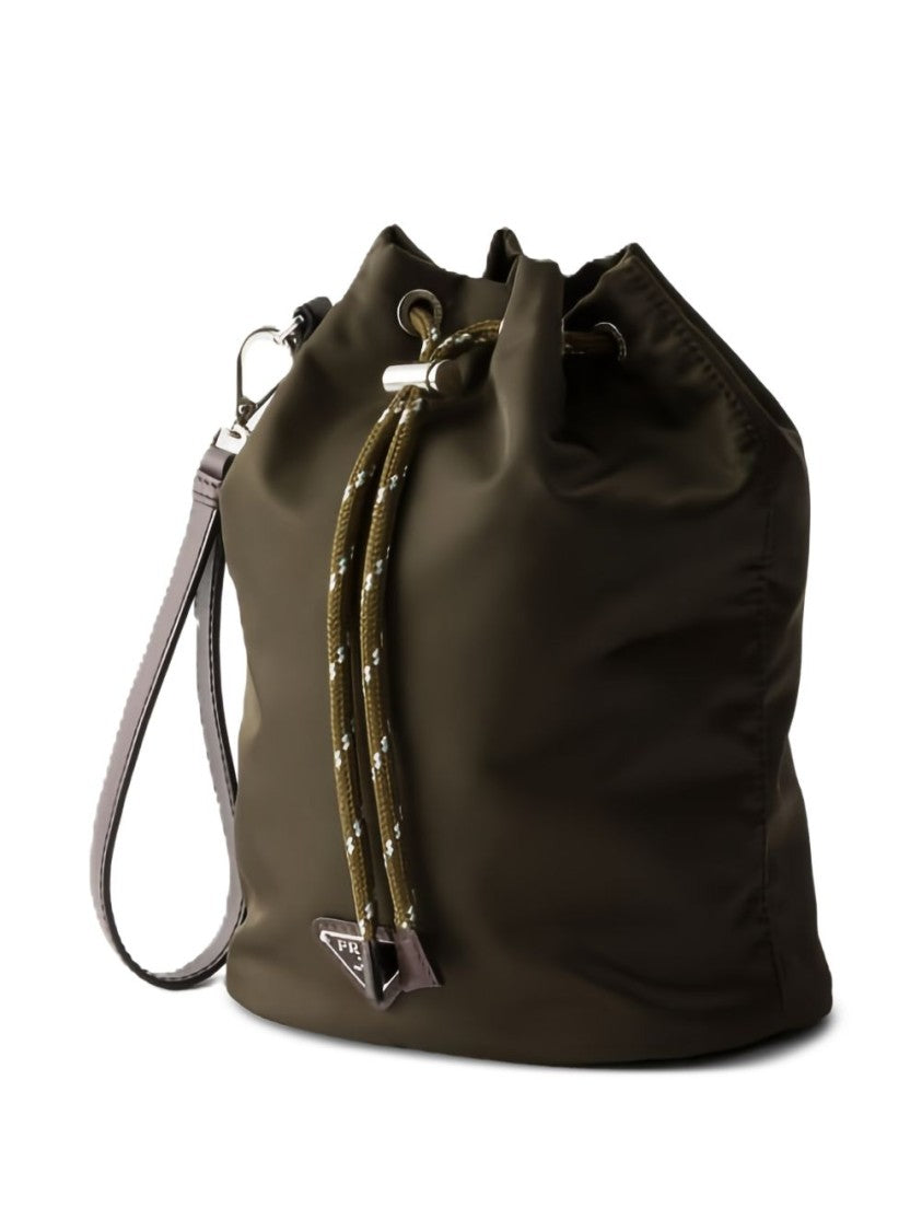 Prada Drawstring Bucket Bag With Matte Finish