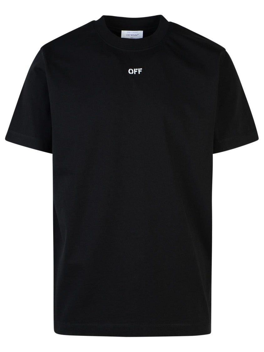 Off-White 'Stitch Arrow' Black Cotton T-Shirt