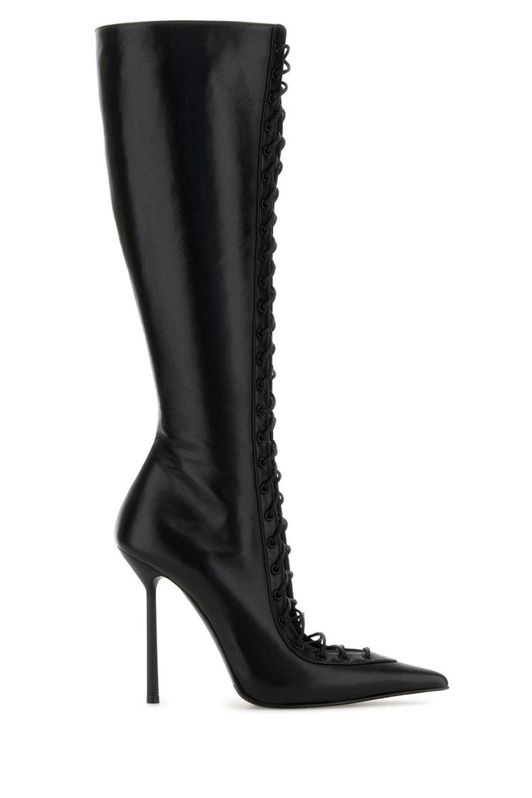 Le Silla Black Leather Colette Boots