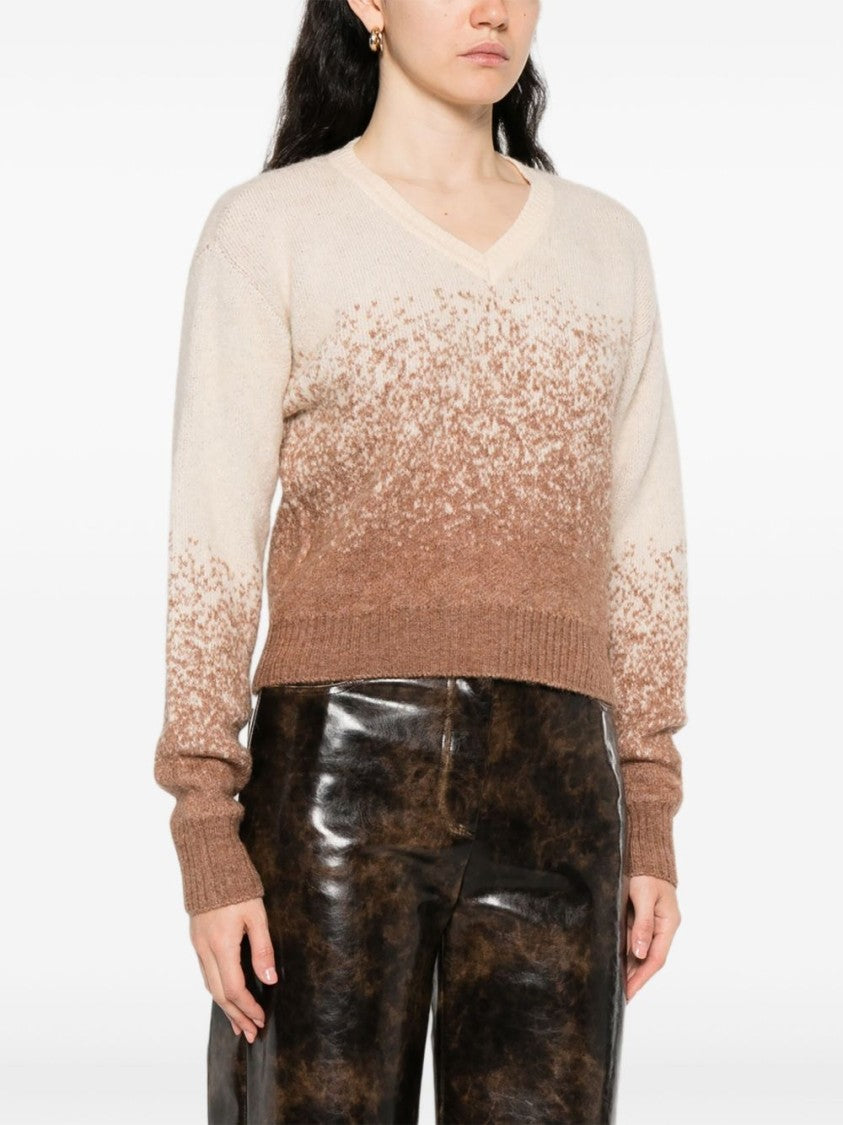 Twin-Set Ombre Effect V-Neck Sweater