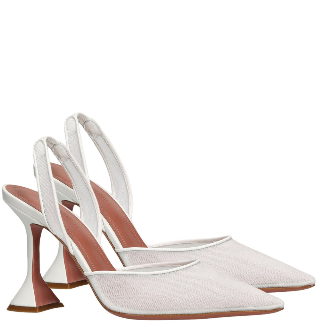 Amina Muaddi Slingback Pumps With Pointed Toe And Flared Heel
