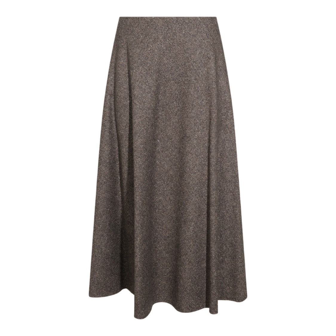 Tagliatore Textured Earthy Tone A-Line Midi Skirt