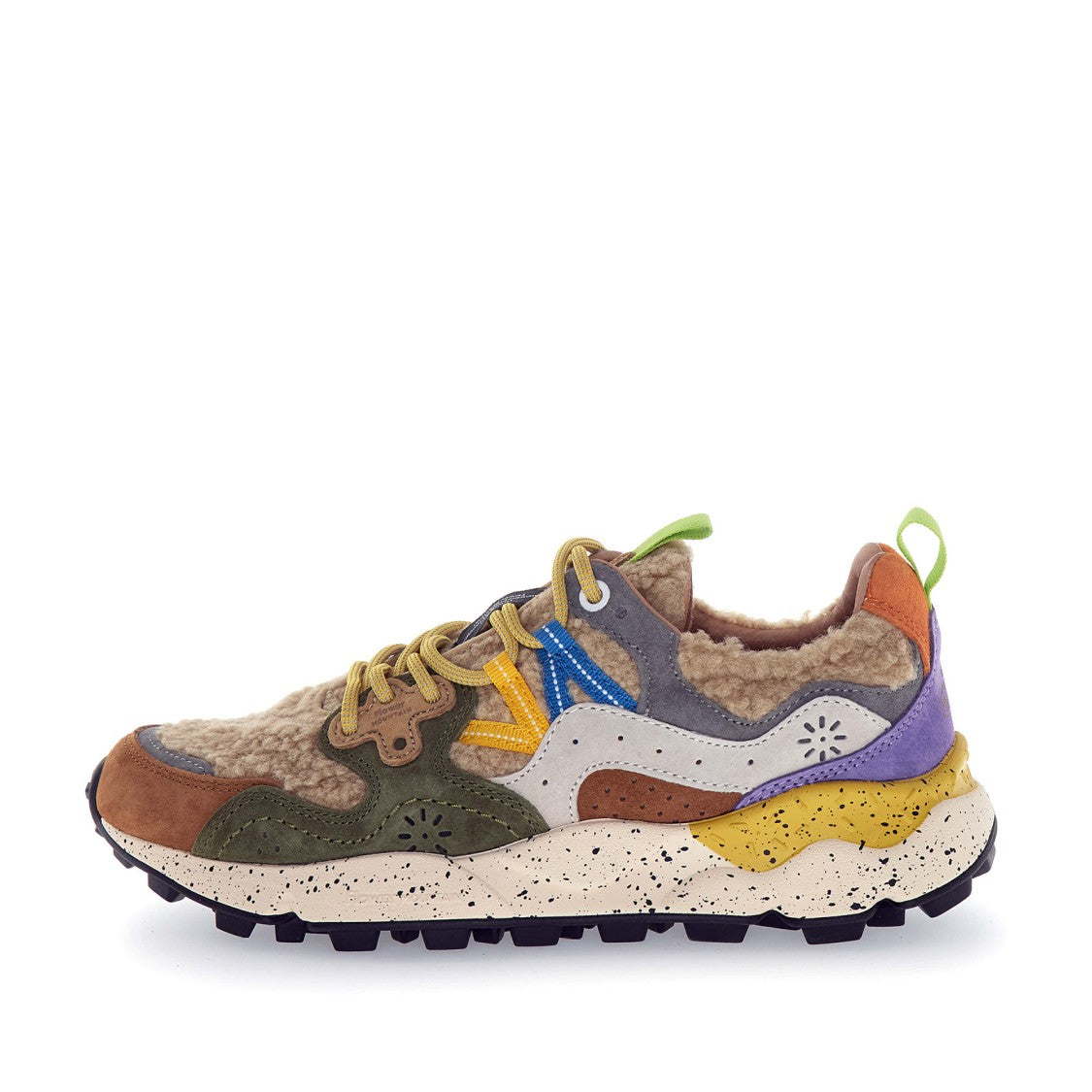 Flower Mountain Yamano Ricciolo Camel And Coccio Sneakers - Military/Ice/Grey