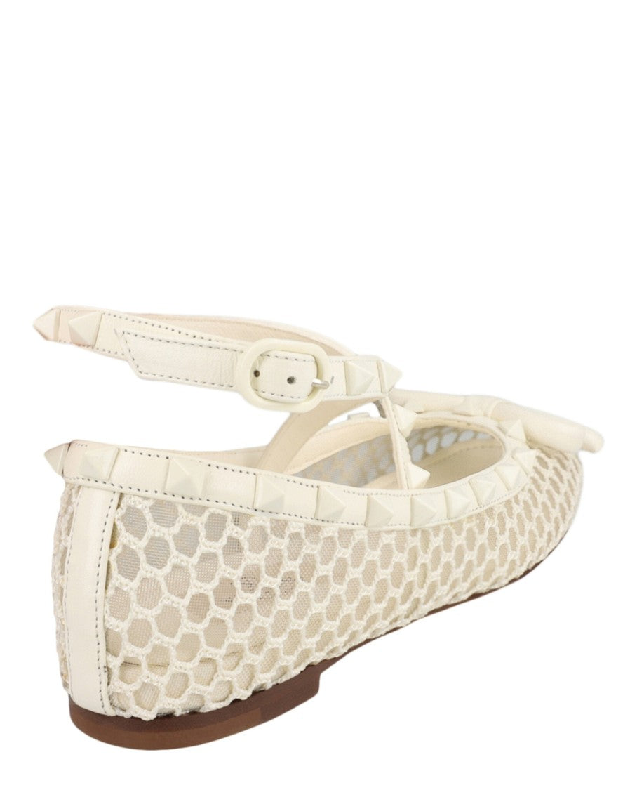 Valentino Rockstud Mesh Ballet Flats