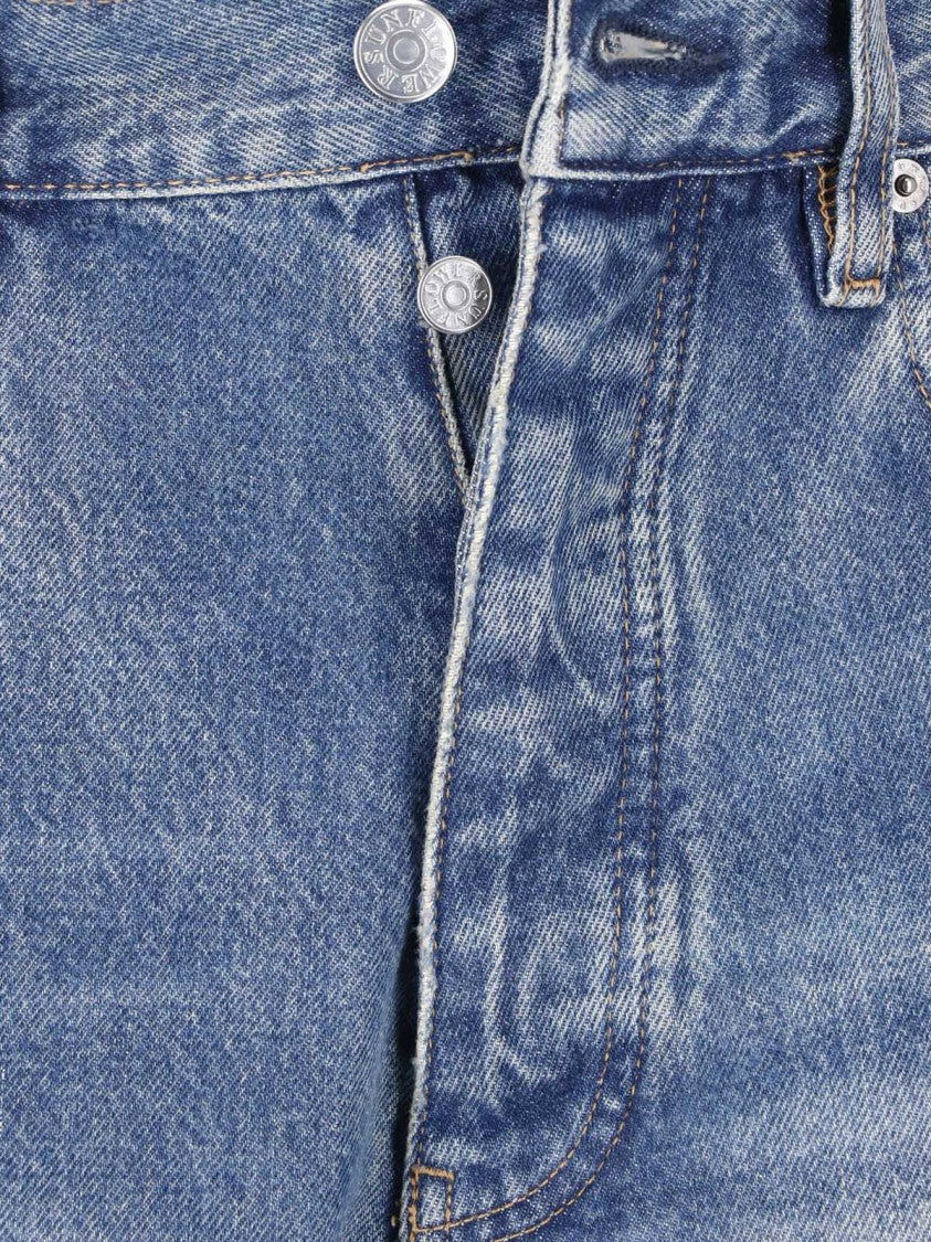 Sunflower Blue Wide Twist Denim Jeans