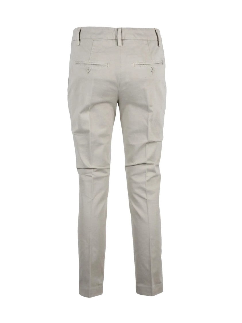 Dondup Beige Perfect Mid-Rise Stretch Cotton Trousers