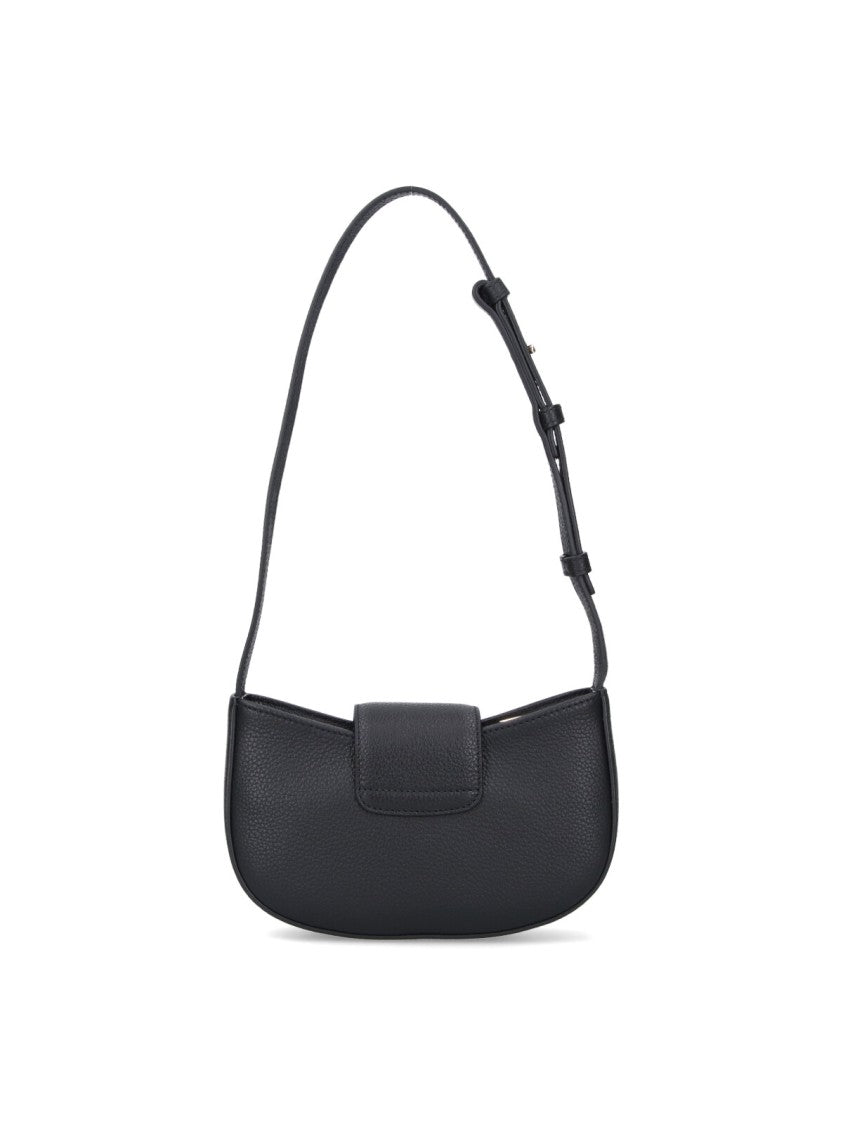 Ferragamo Mini Shoulder Bag With Curved Silhouette And Gold-Tone Logo