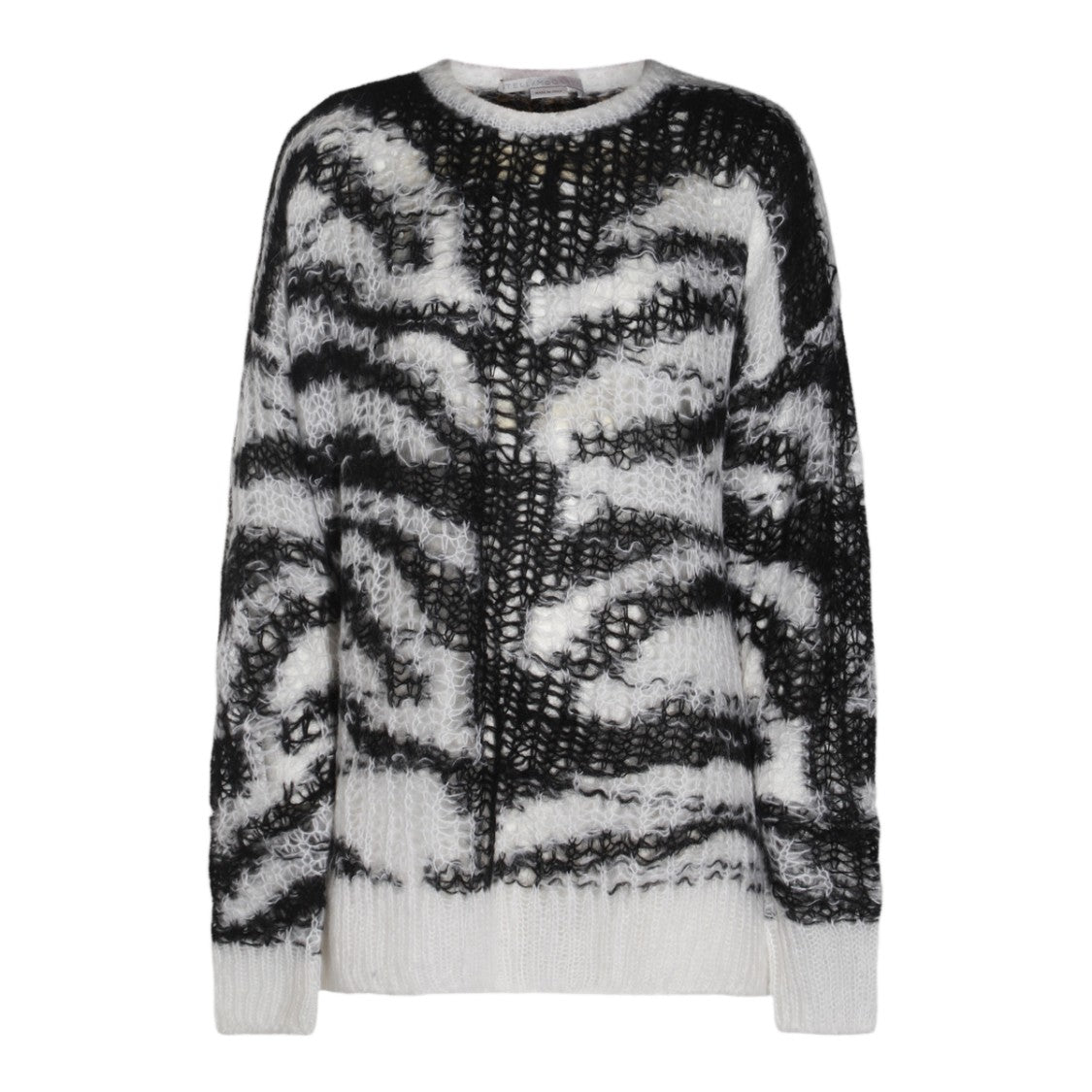 Stella Mccartney Open-Knit Sweater With Bold Abstract Pattern