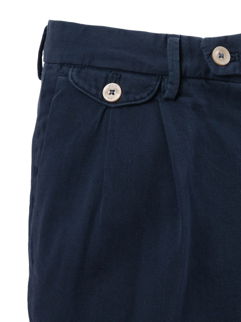 Briglia Blue Tailored Slim Tapered Straight-Leg Pants