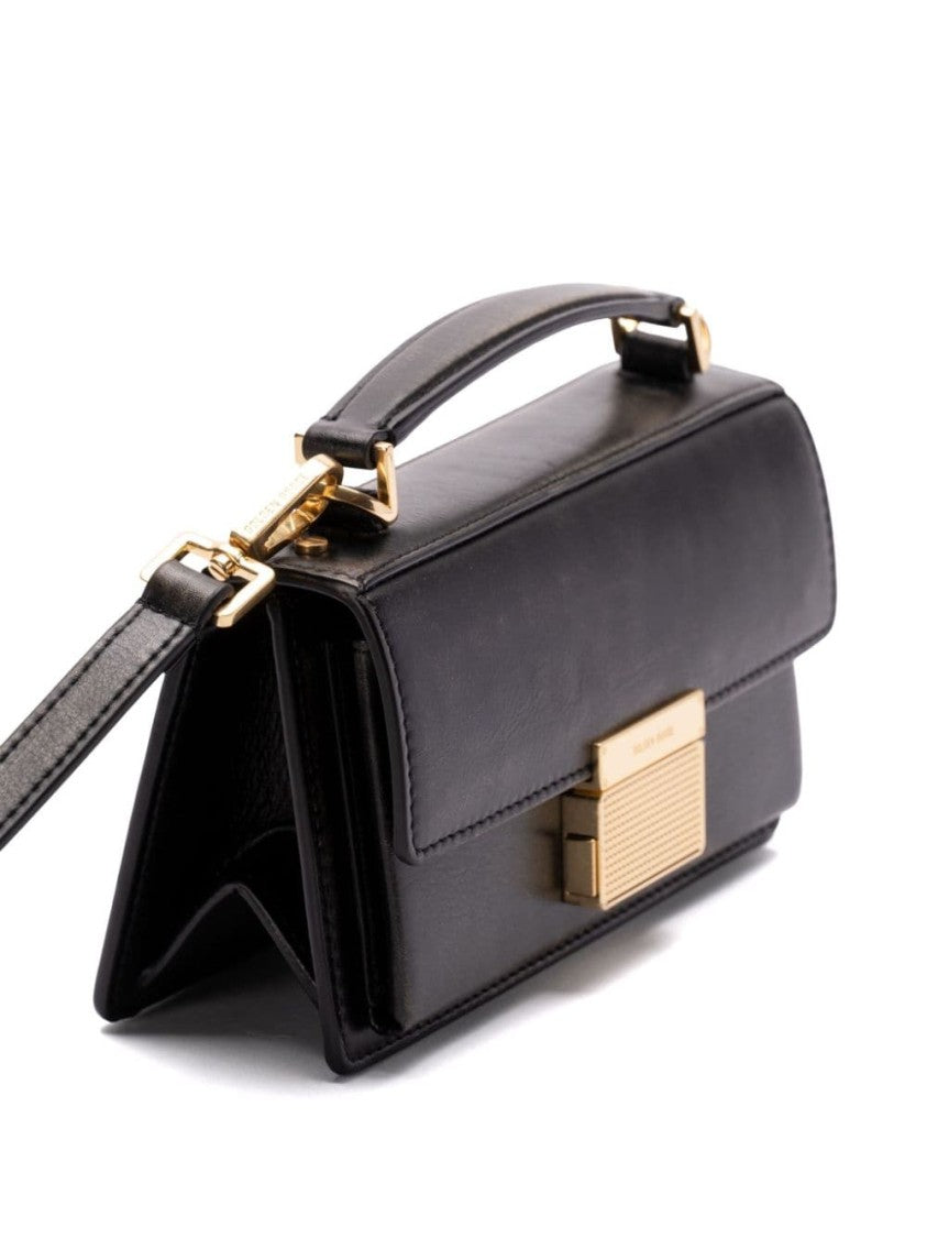 Golden Goose Structured Black Leather Handbag