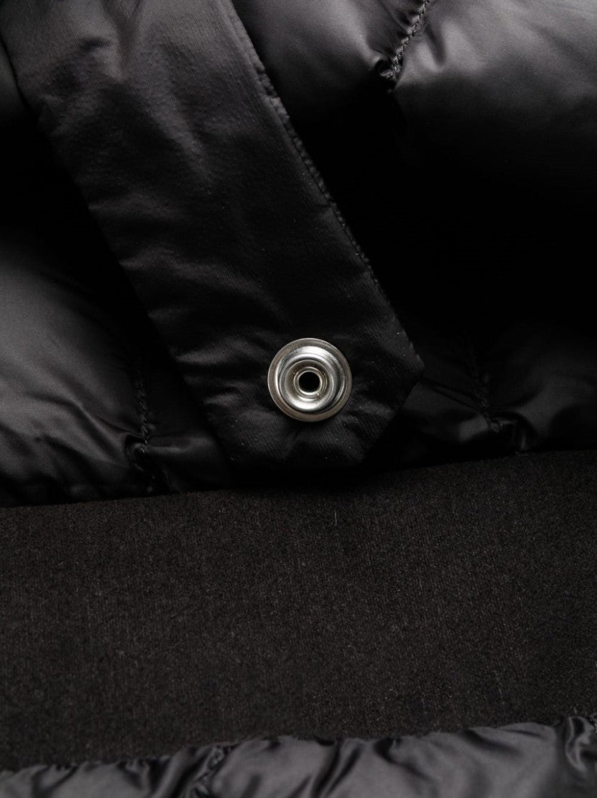 Rick Owens Oversized Black Poncho With High Collar