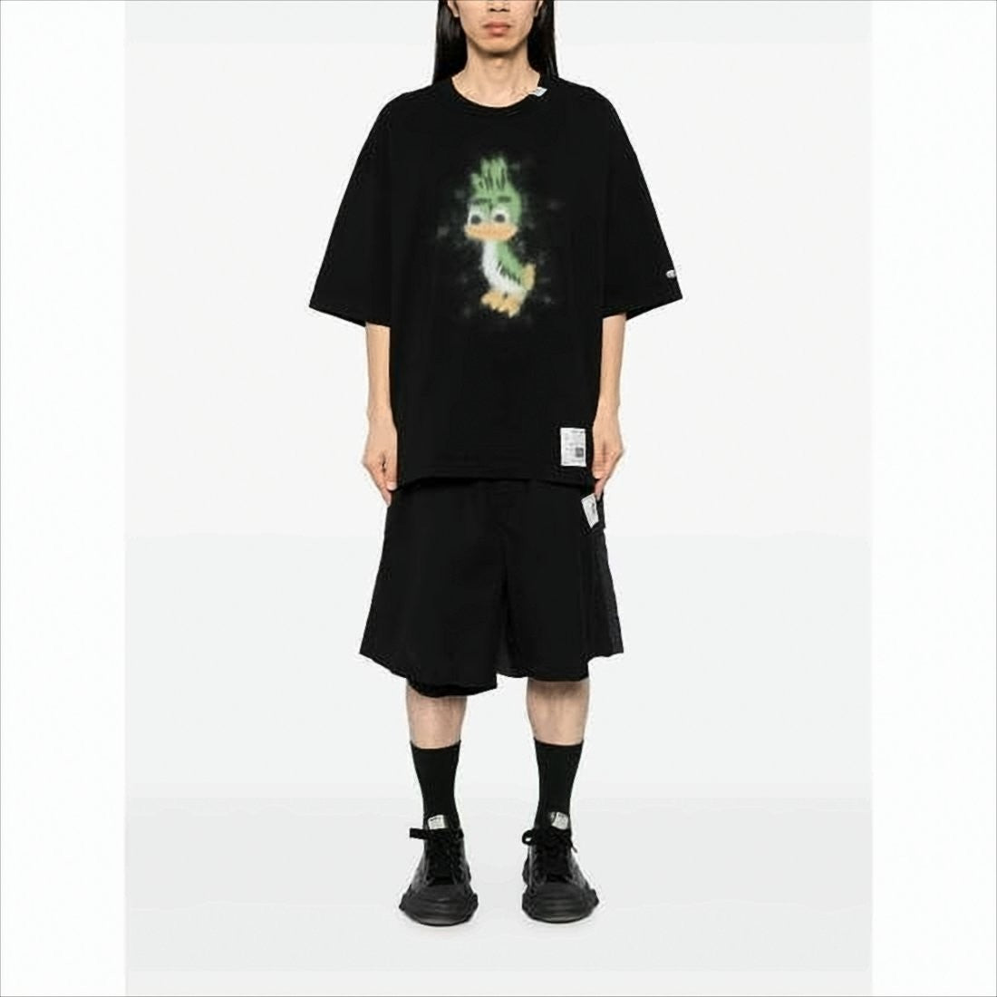 Maison Mihara Yasuhiro Oversized Printed T-Shirt With Unique Green Duck Graphic