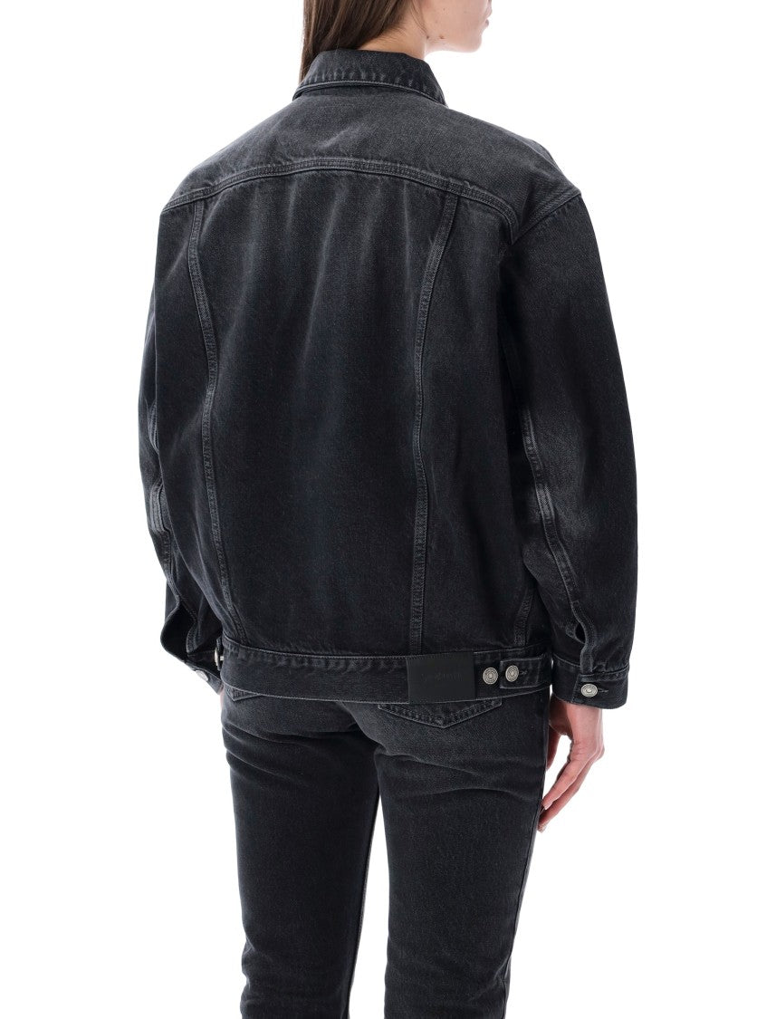 Saint Laurent Oversized 70S Black Denim Jacket