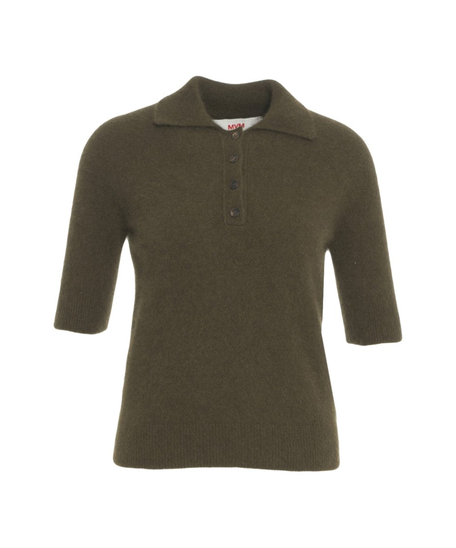 Mvm Raccoon Knit Polo Shirt