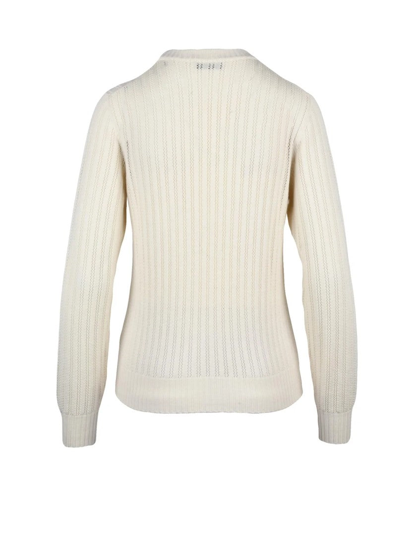 Filippo De Laurentiis Crew Neck Knit Sweater In Superfine Merino Wool