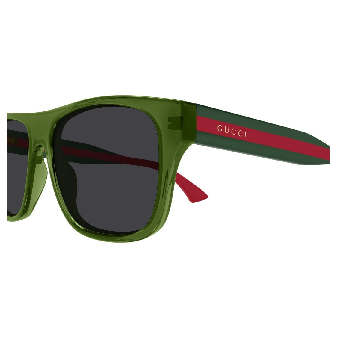 Gucci Gg2119s Rectangular Olive Green Sunglasses