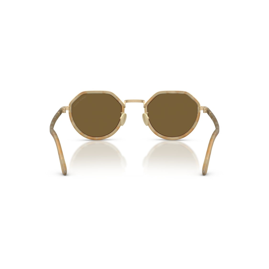 Giorgio Armani 0Ar6181 Octagonal Frame Sunglasses With Translucent Beige Accents