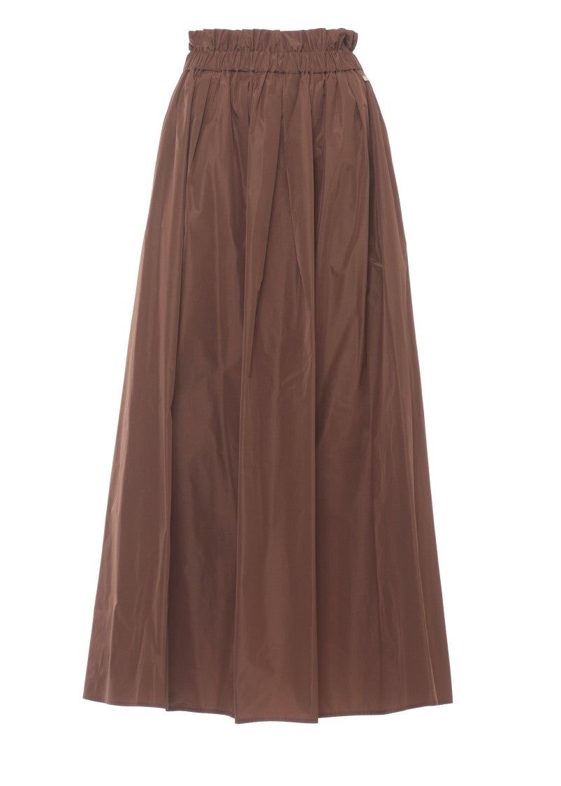 Herno Brown Elastic Waist Skirt