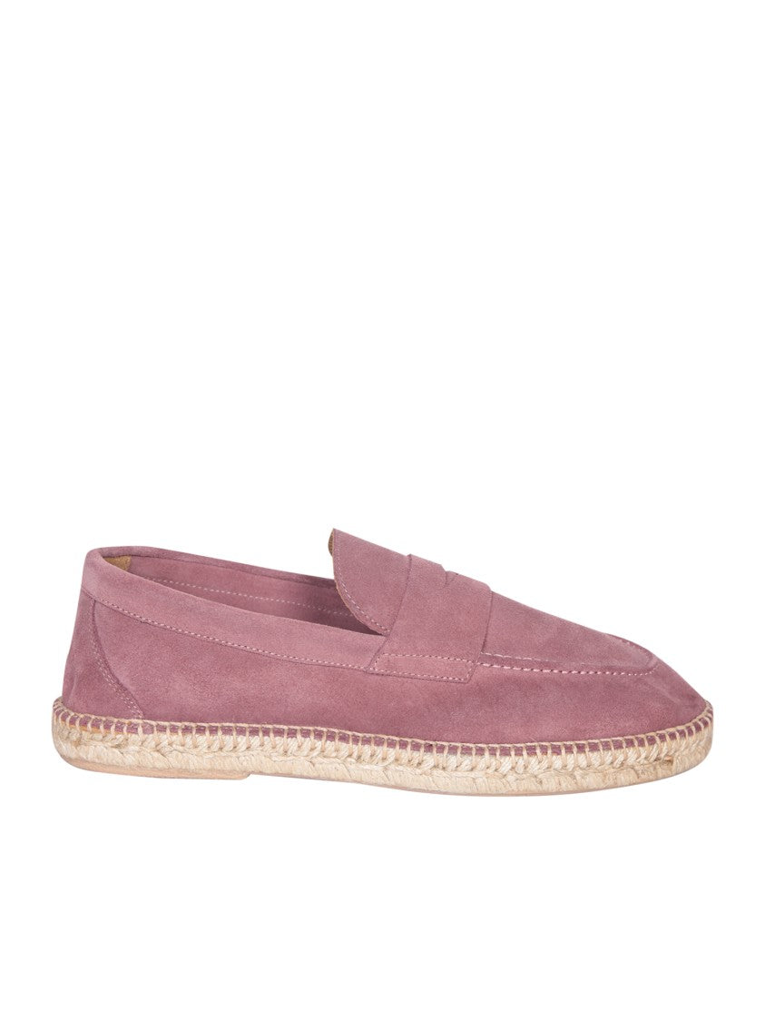 Lardini Pink Leather Espadrilles
