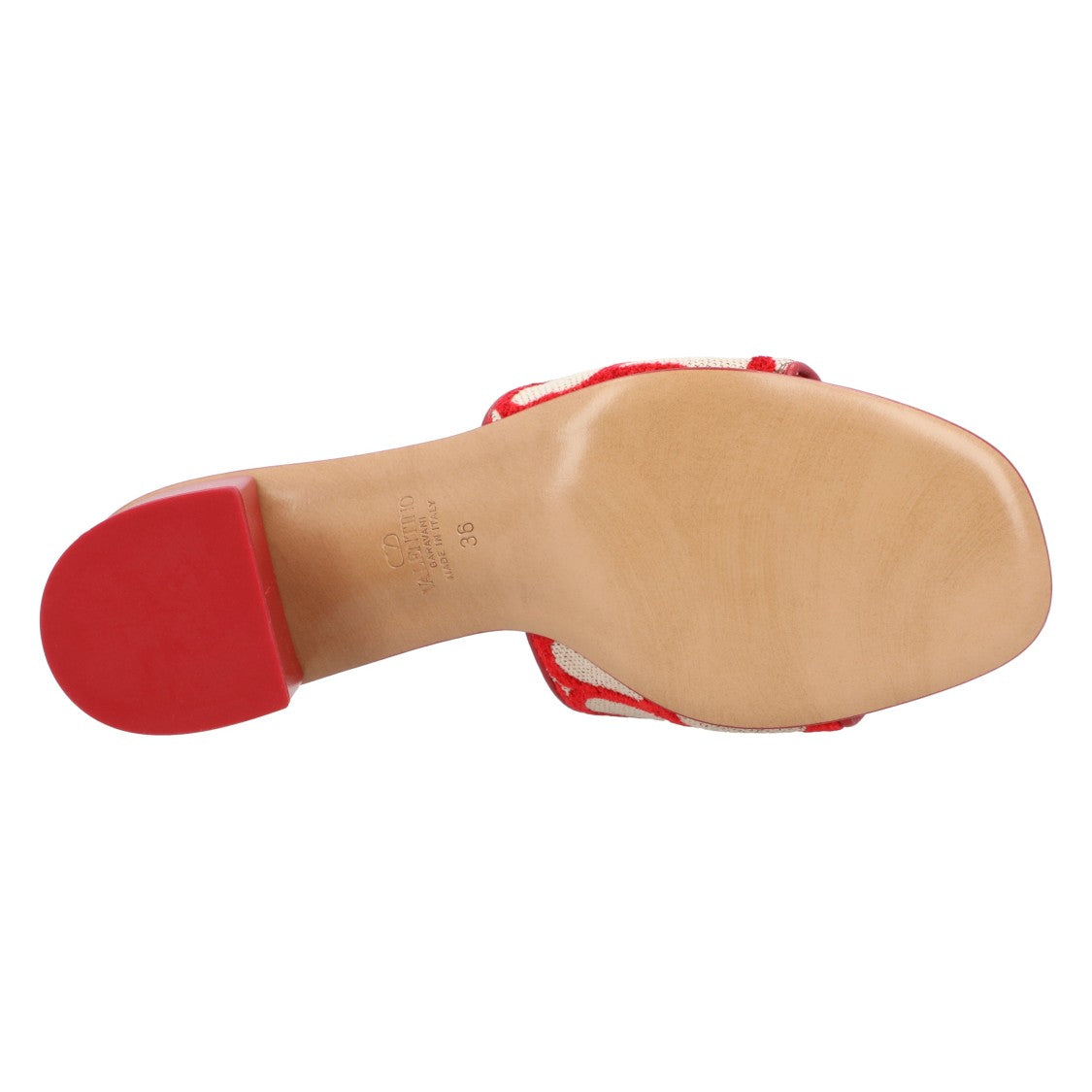 Valentino Vlogo Heel Slides Red