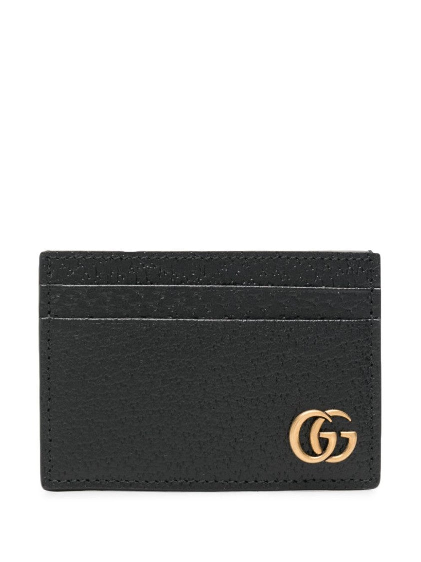 Gucci Black Gg Marmont Textured Leather Money Clip