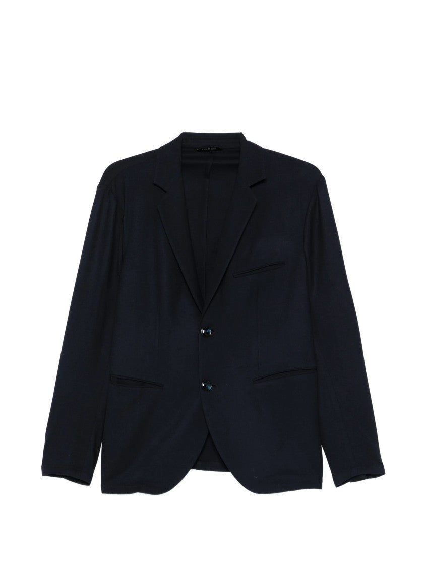 Giorgio Armani Tailored Dark Navy Blue Wool Notch Lapel Blazer
