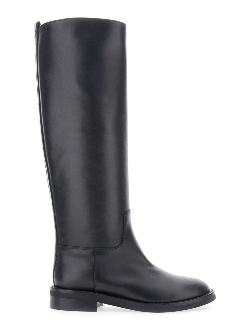 Via Roma 15 Sleek Black Tall Boots