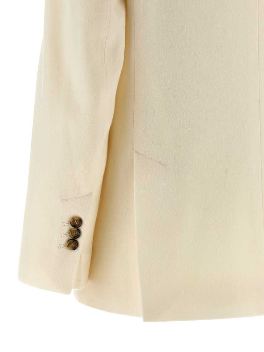 Ami Paris Double-Breasted Wool Blazer With Peak Lapels And Flap Pockets
