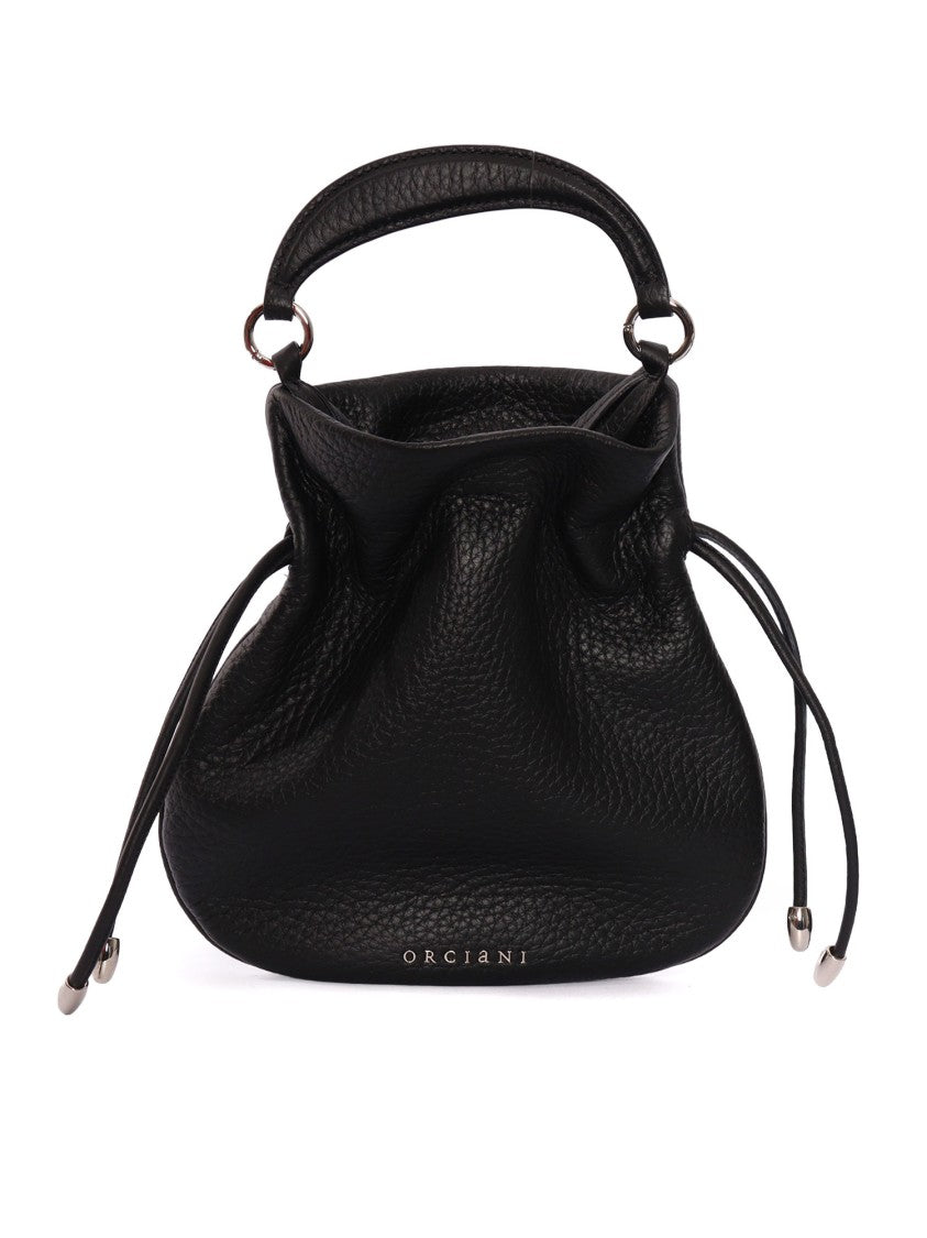 Claudio Orciani Black Textured Calf Leather Tote Bag