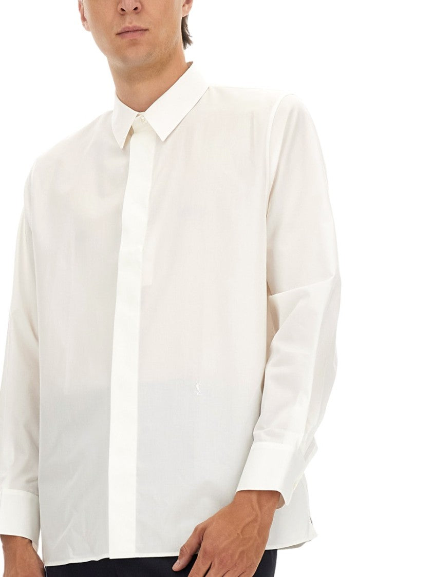 Saint Laurent Refined White Cotton Shirt